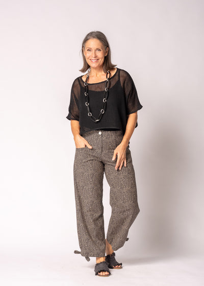 Seraya Cotton Top in Onyx