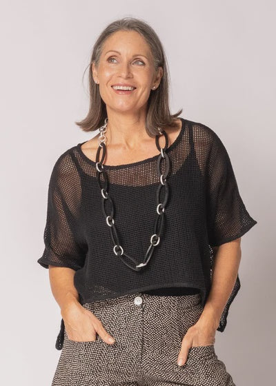 Seraya Cotton Top in Onyx