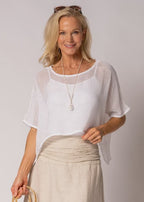 Seraya Cotton Top in White