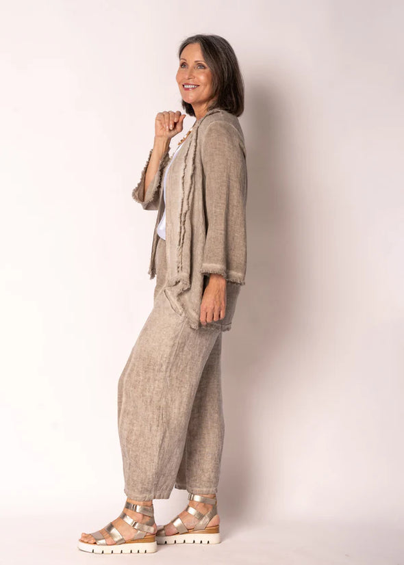 Norelle Linen Pants in Latte