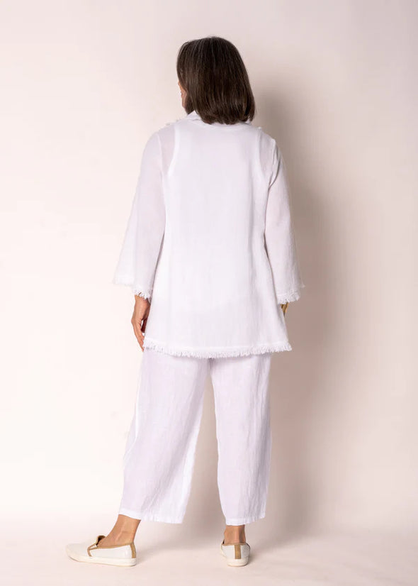 Sinead Linen Jacket in White