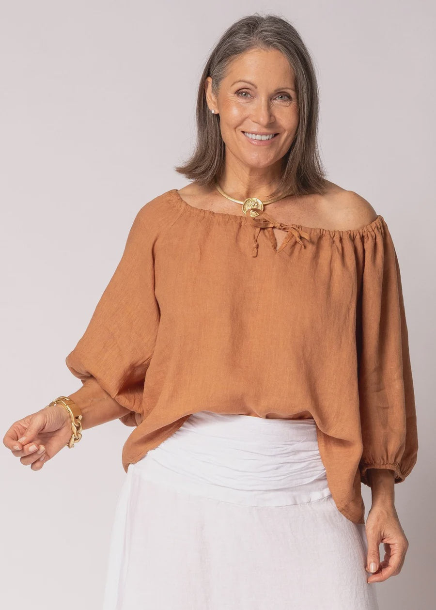 Vionna Top in Burnt Toffee