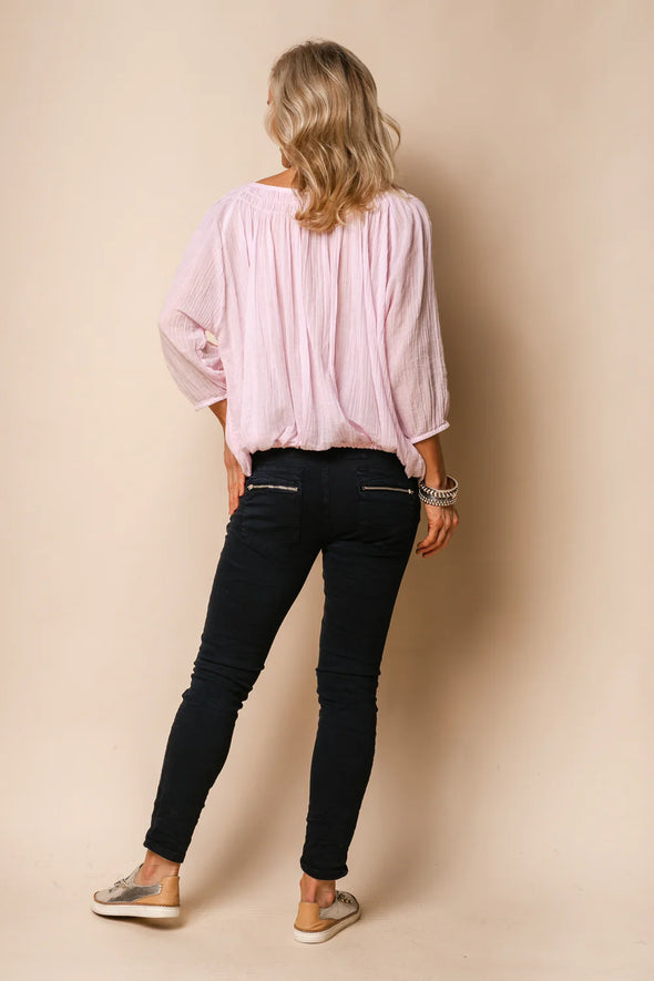 Lacey Cotton Top in Blush