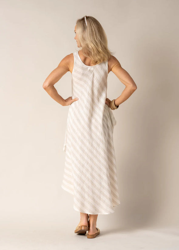 Annie Dress in Latte Stripe