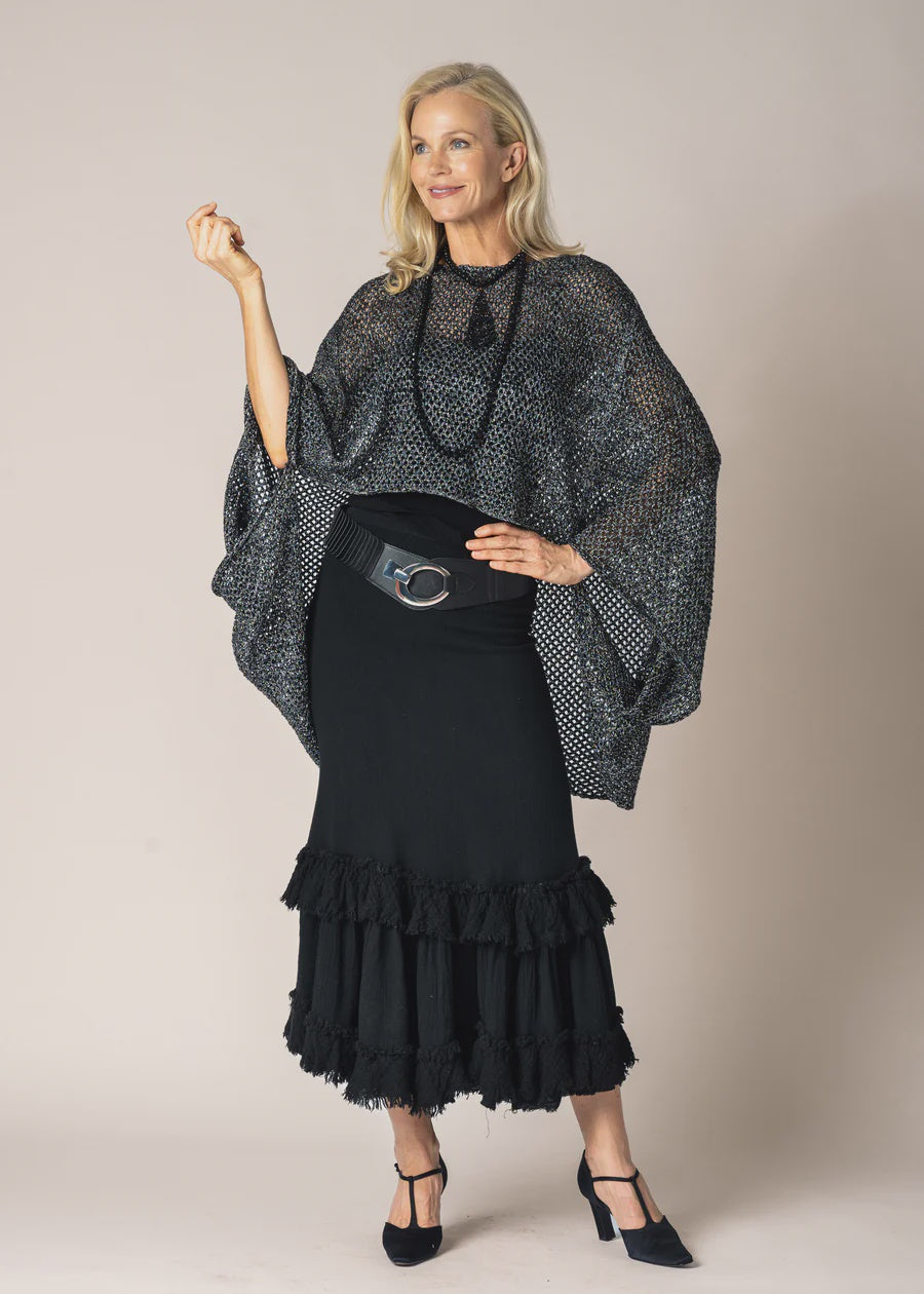 Quilla Knit Top in Silver
