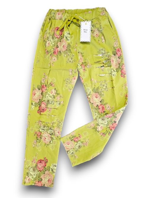 Helga May: High Tea Pants - Avocado