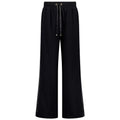 Moke: Indiana Wide Leg Pant - Black & Black Satin