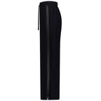 Moke: Indiana Wide Leg Pant - Black & Black Satin