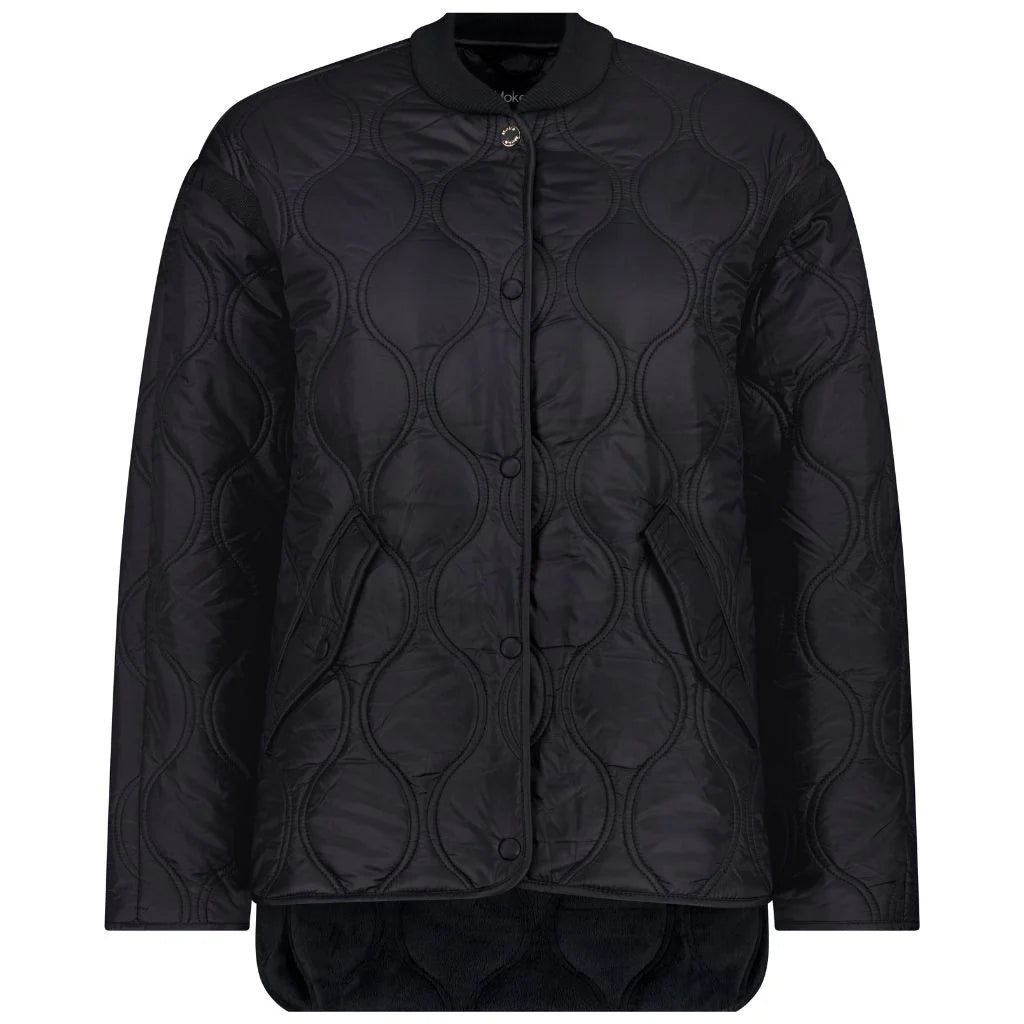 Moke: Talei Quilted Bomber Jacket - Black