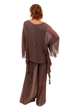 The Italian Closet: Adeline Silk Pant- Choc