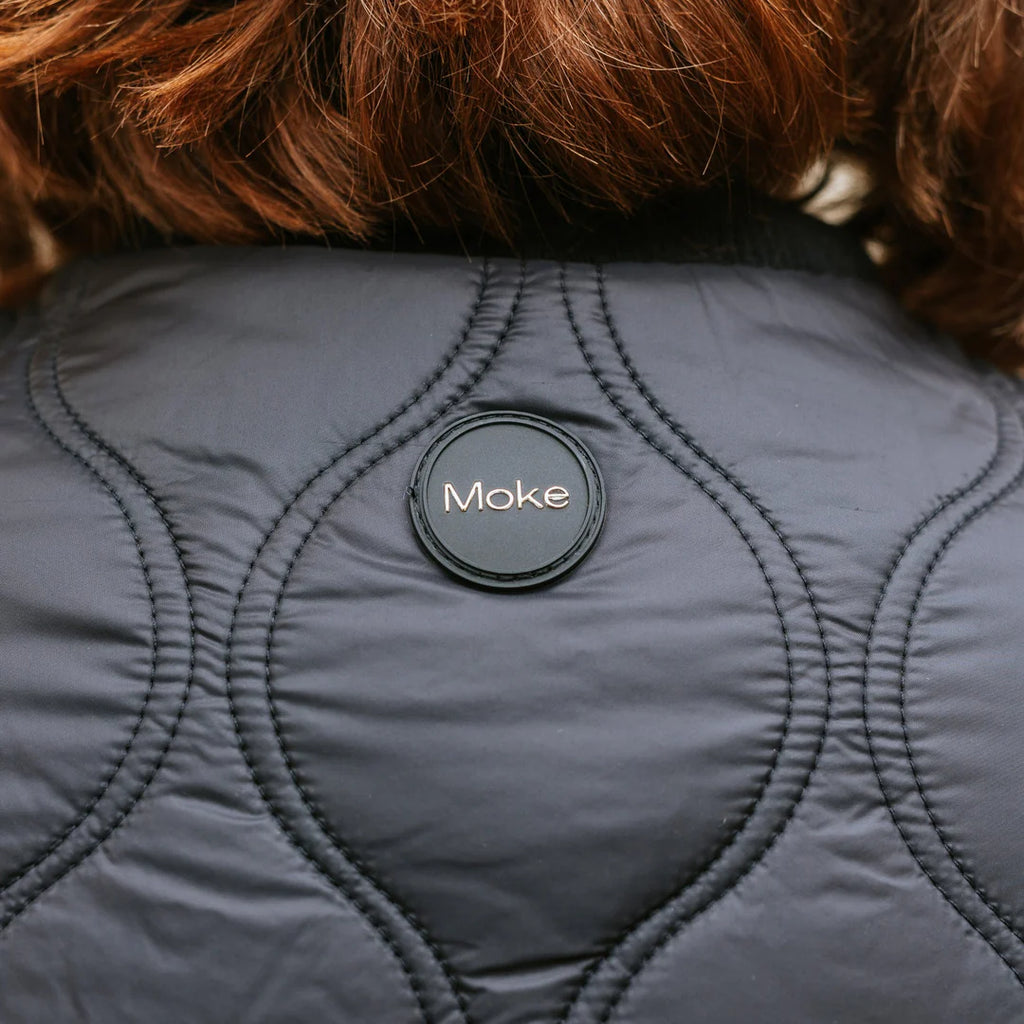 Moke: Talei Quilted Bomber Jacket - Black
