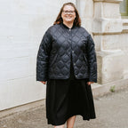 Moke: Talei Quilted Bomber Jacket - Black