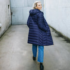 Moke: Arnie 90/10 Reversible Down Coat - Moonlight & Silver