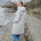Moke: Arnie 90/10 Reversible Down Coat - Moonlight & Silver