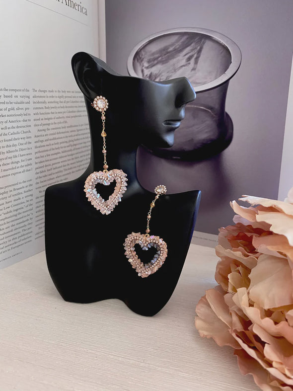 Crystal Hearts Earrings