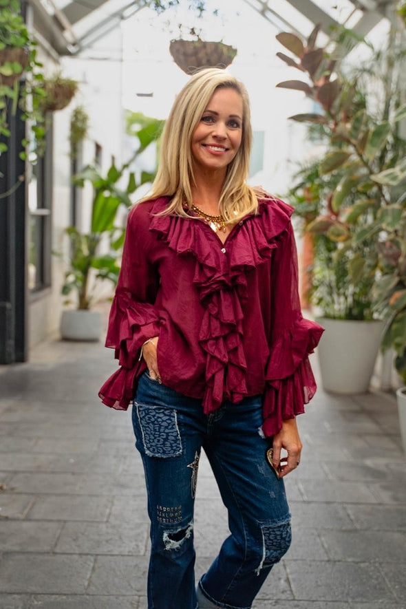 Moselle Bordeaux Blouse