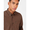Ben Sherman Long Sleeve Shirt: Gingham - Black & Tan