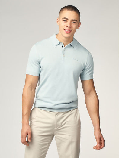 Ben Sherman Signature Knit Polo - Pale Blue