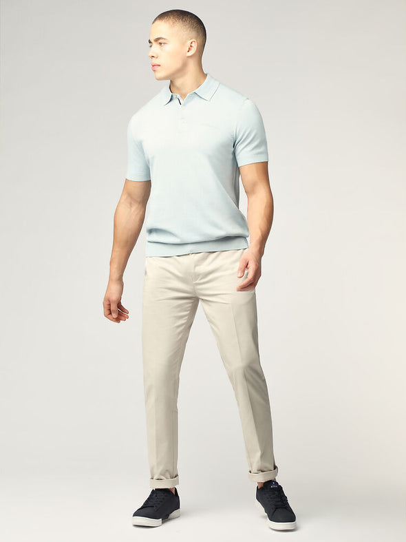 Ben Sherman Signature Knit Polo - Pale Blue