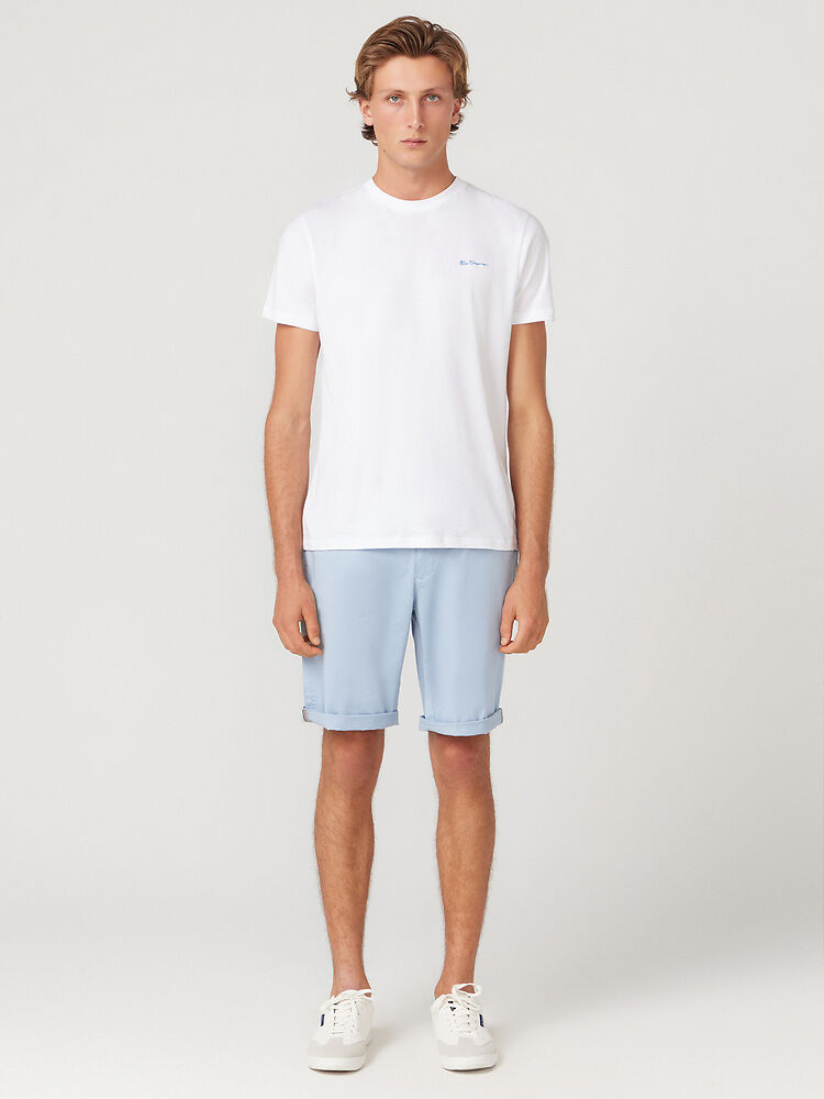 Ben Sherman Slim Stretch Chino Shorts - Pale Blue