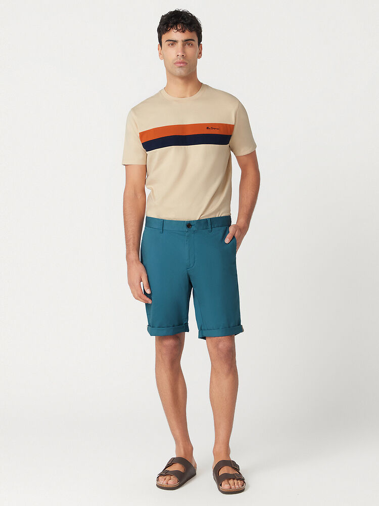 Ben Sherman Slim Stretch Chino Shorts - Teal