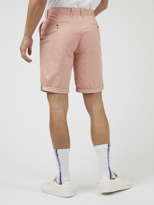 Ben Sherman Slim Stretch Chino Shorts - Light Pink