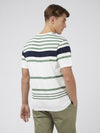 Ben Sherman Engineered Stripe Tee - Snow White