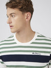 Ben Sherman Engineered Stripe Tee - Snow White