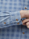 Ben Sherman Long Sleeve Shirt: Geo Check - Indigo