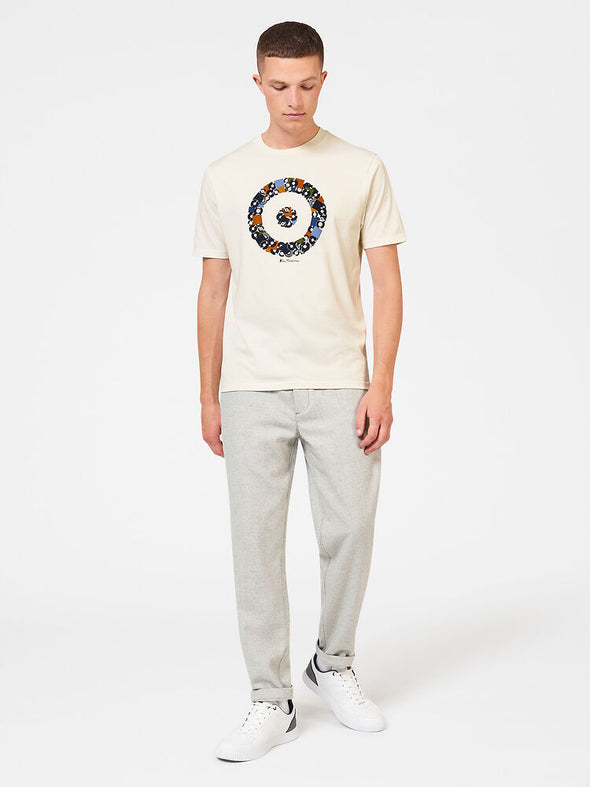 Ben Sherman Record Target Tee - Ecru