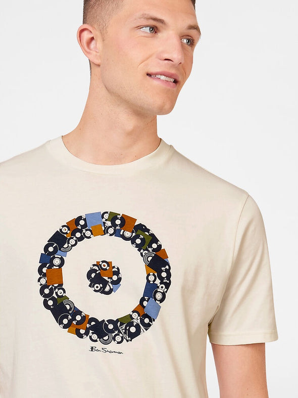 Ben Sherman Record Target Tee - Ecru