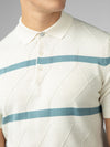 Ben Sherman Argyle Stripe Polo - Ivory