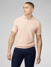 Ben Sherman Textured Polo - Pale Pink