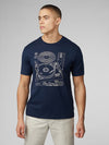 Ben Sherman Linear Record Player Tee - Dark Navy