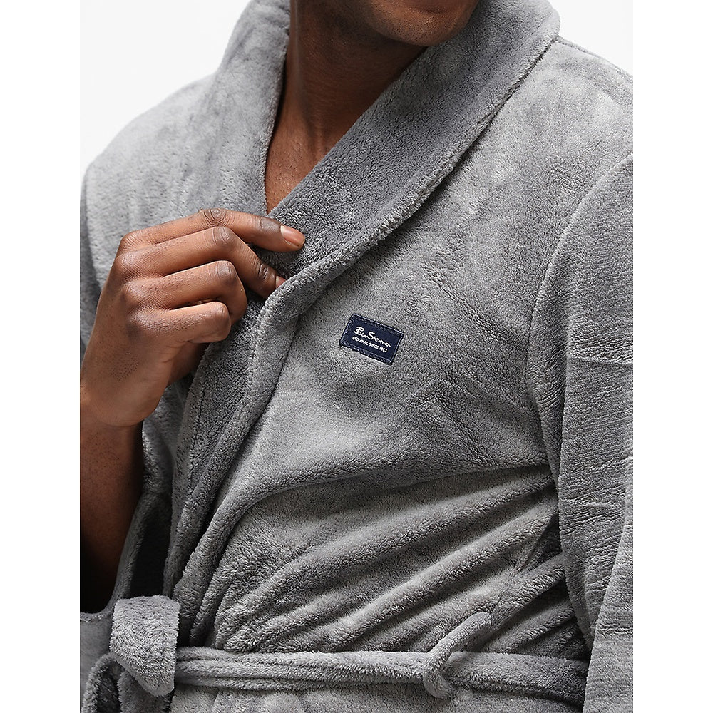 Ben Sherman Randol Fleece Robe - Charcoal