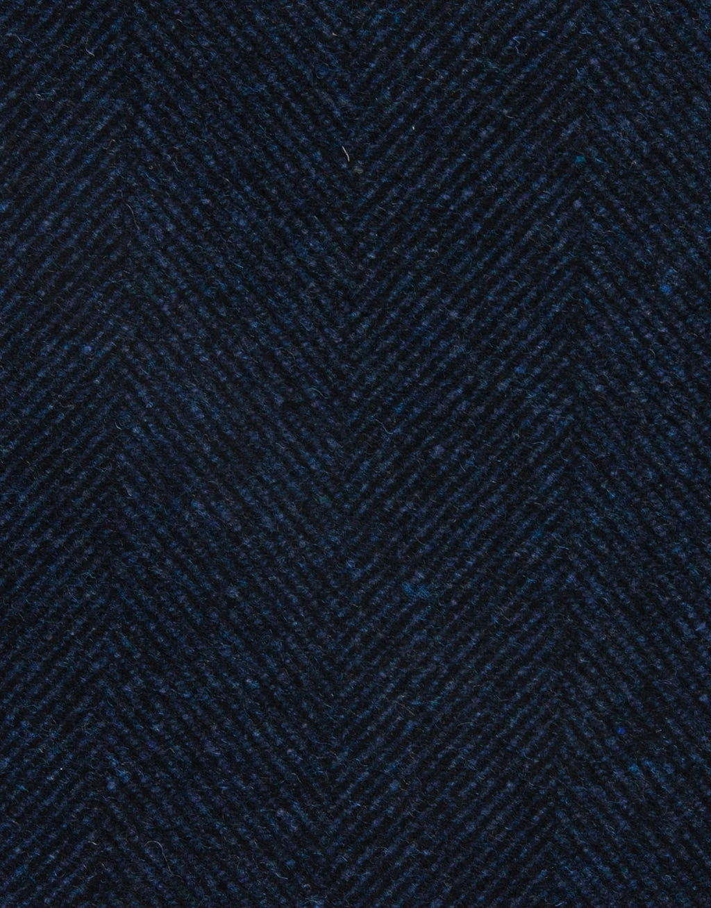 Compton Herringbone Overcoat - Navy