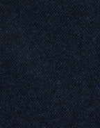 Compton Herringbone Overcoat - Navy