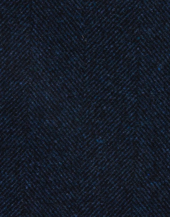 Compton Herringbone Overcoat - Navy