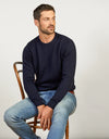 Naseby Crew Neck Merino - Navy