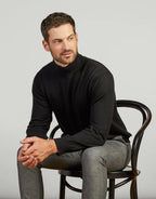 Wanaka Roll Neck Merino - Black