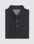 Portofino Cotton Polo - Black