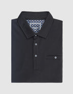Portofino Cotton Polo - Black