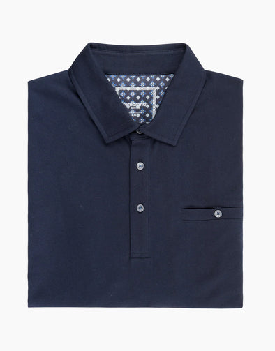 Portofino Cotton Polo - Navy
