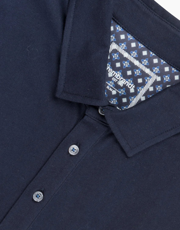 Portofino Cotton Polo - Navy