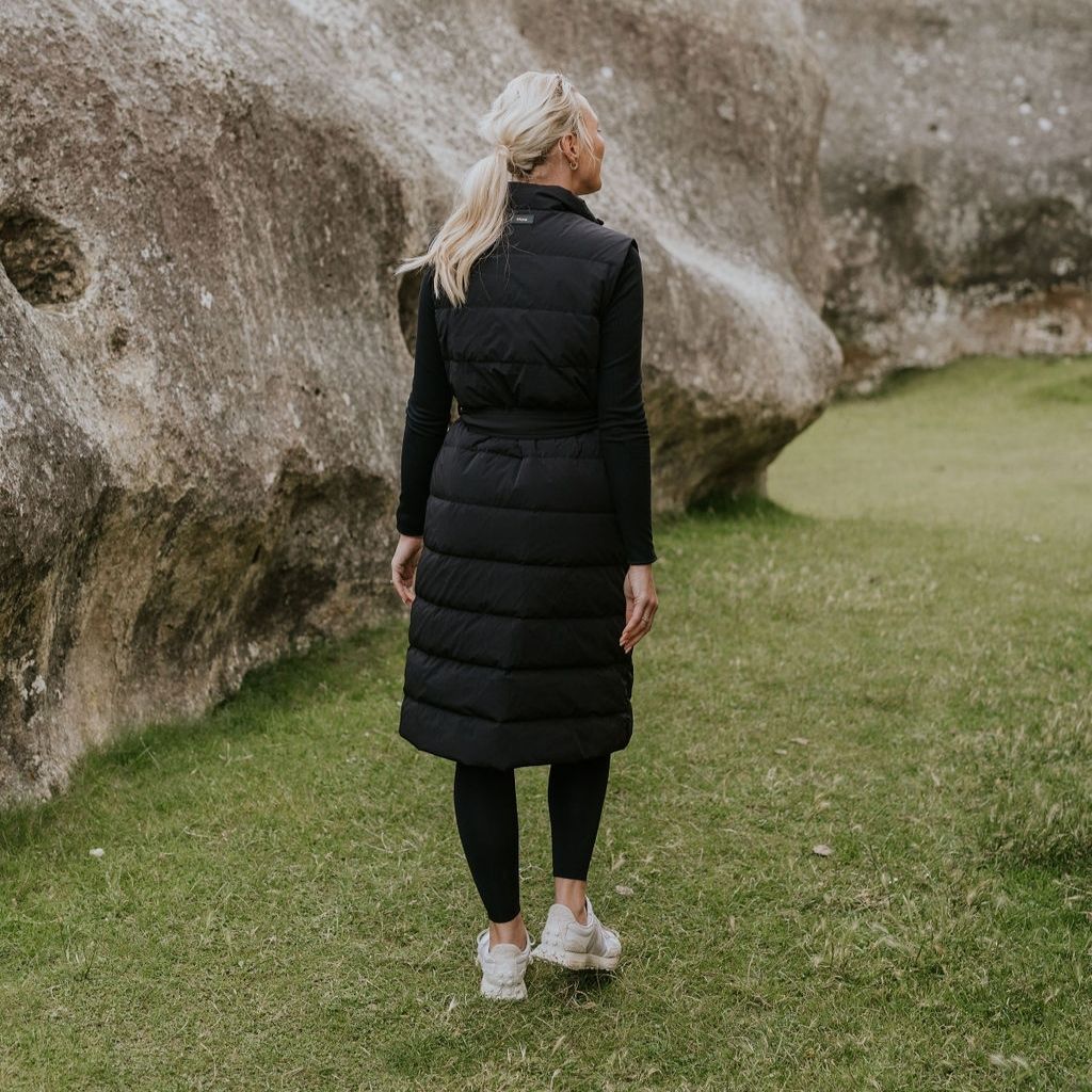 Moke: Bella 90/10 Maxi Vest in Black