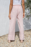 Cavita Linen Pants in Blush