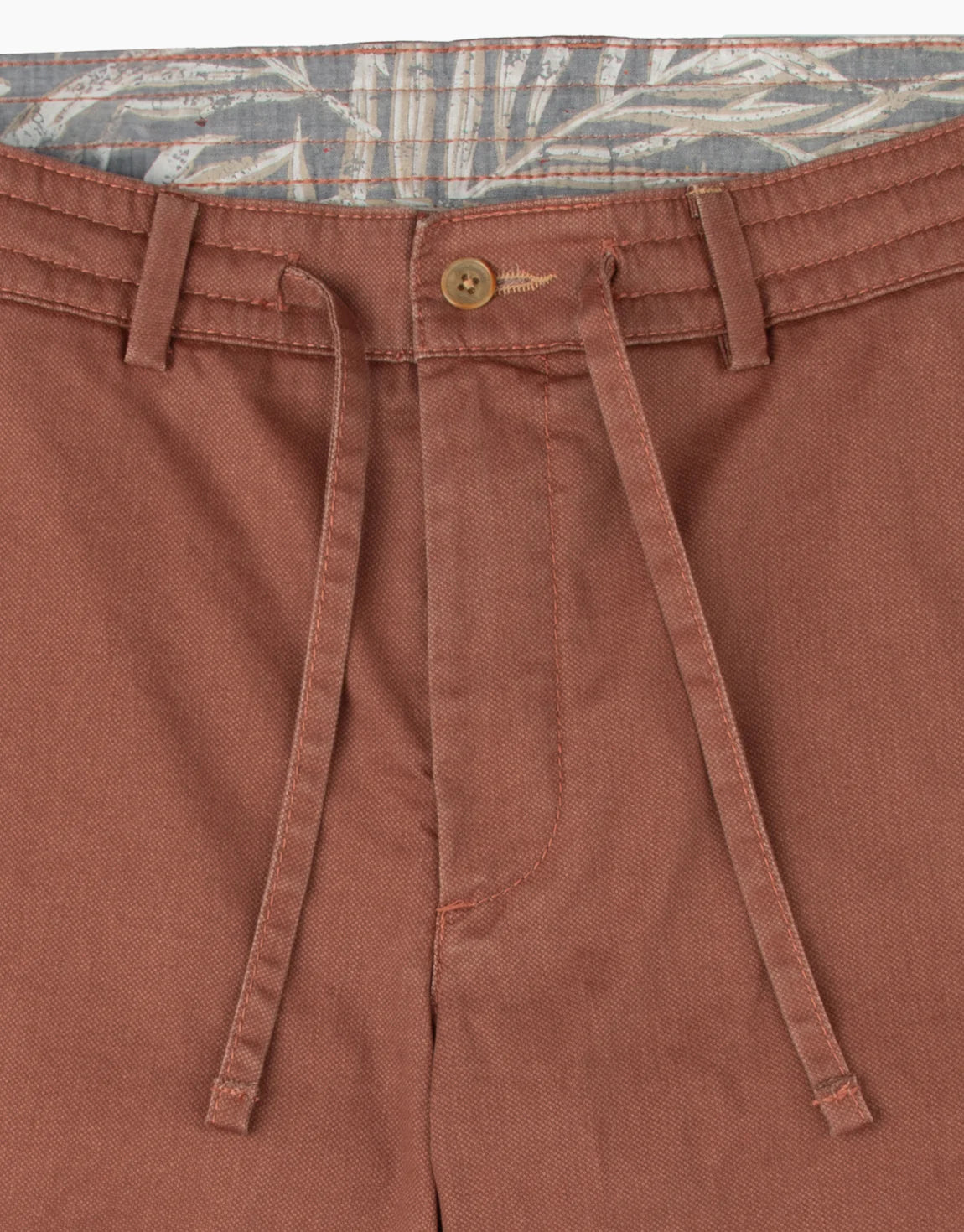 Island Cotton Drawstring Shorts - Terracotta