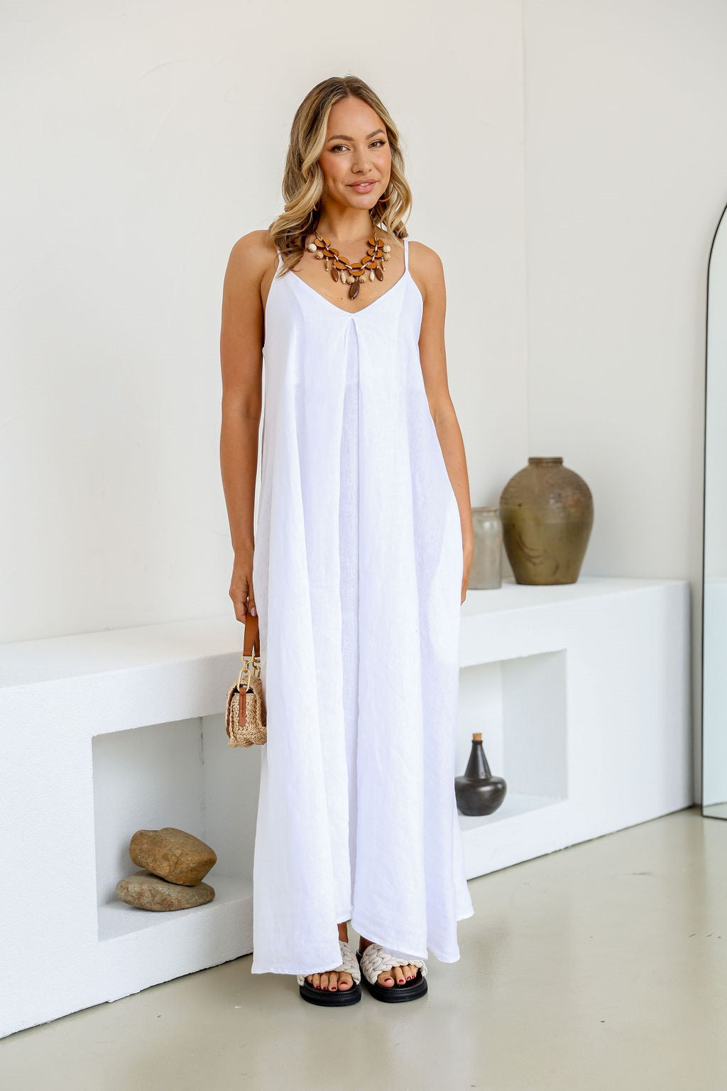 Cena Dress in White