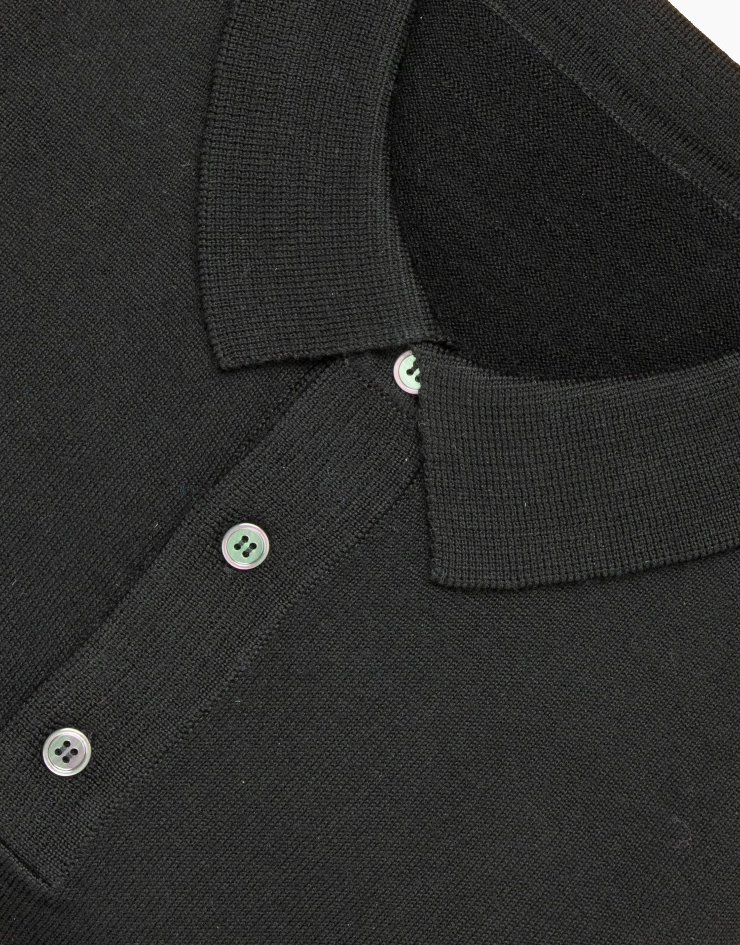 Owaka 100% Merino Polo - Black