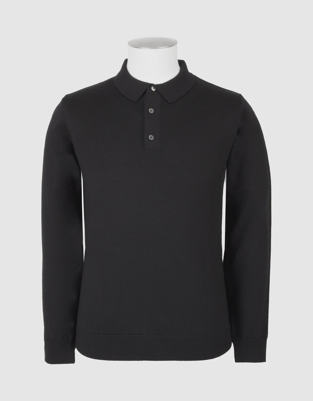 Owaka 100% Merino Polo - Black